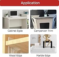 Vista 7 de Bandas de borde de madera contrachapada en forma de U – Ajuste de borde de 1/2 pulgada, borde autoadhesivo para escritorio, mesa, encimera, muebles