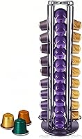 Vista 1 de Coffee Pod Carousel Capsules Holder Storage Organizer Rack Compatible with Nespresso Original Line 40 Pods, Black