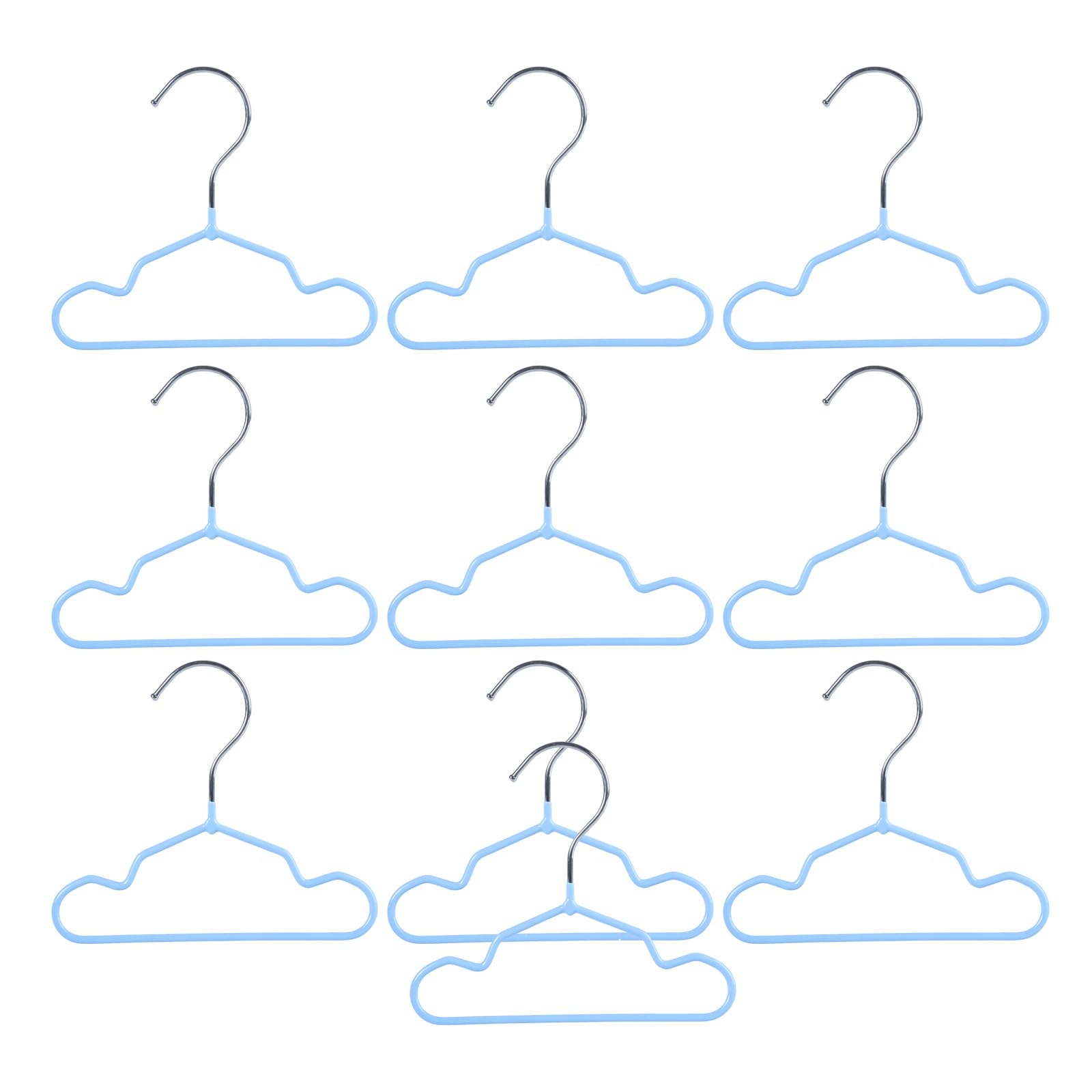 Set of 10 Antislip Hanger Suitable for Small Pet Wardrobe Bird Flying Suit Pee Pad Storage Coated Clothes Hanger