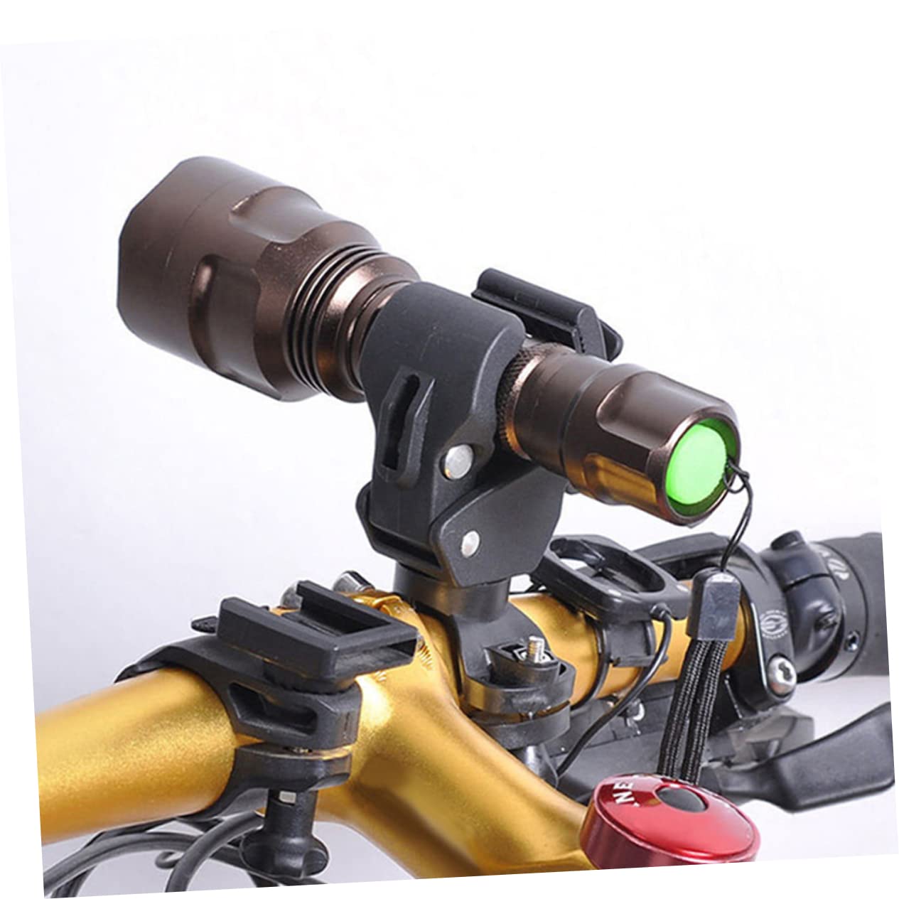 Abaodam Bike Flashlight Holder Rotating Mount Durable Flashlight Rack for Cycling Easy to Install Bike Light Clip Compatible with Bicycles Simple Design for Secure Use