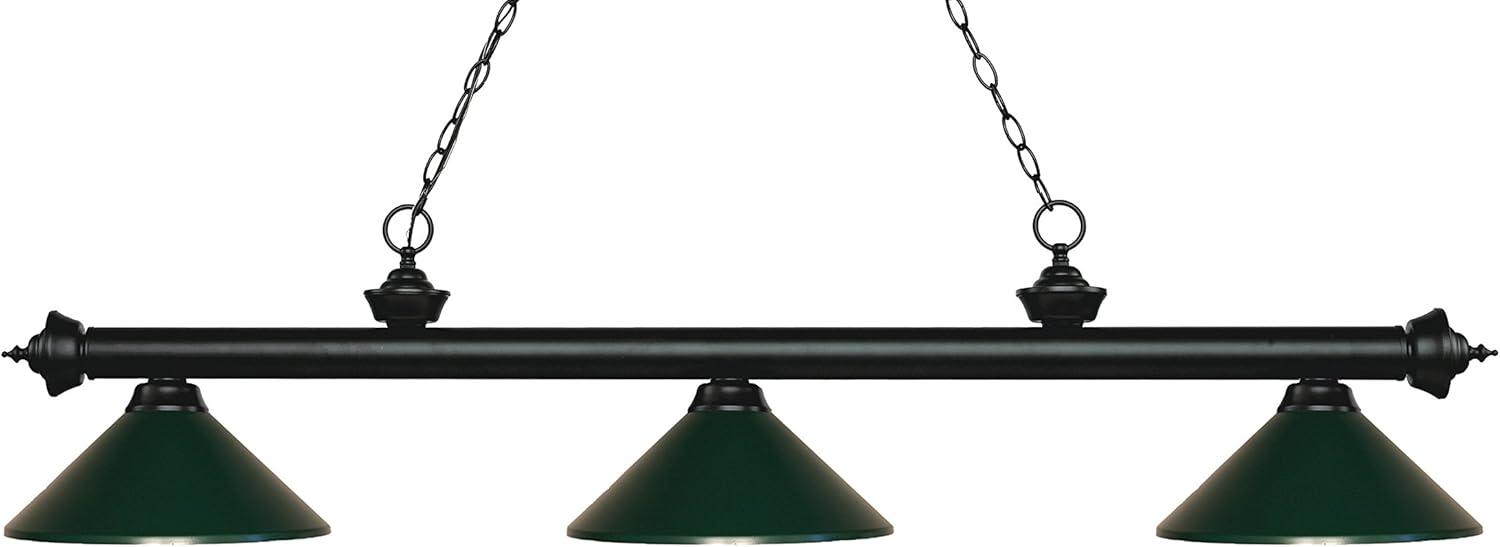 Z-Lite 200-3MB-MDG 3 Billiard Light, Matte Black