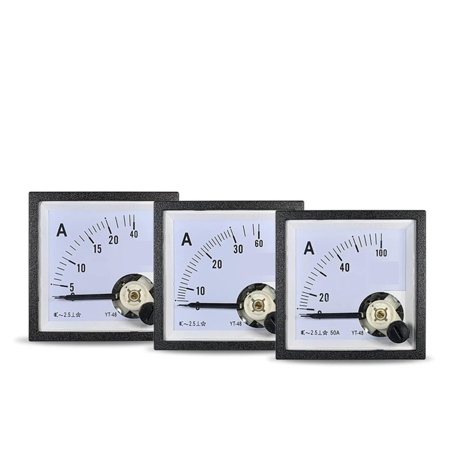 Amperímetro de CA de panel analógico YT48 15A con puntero directo 5