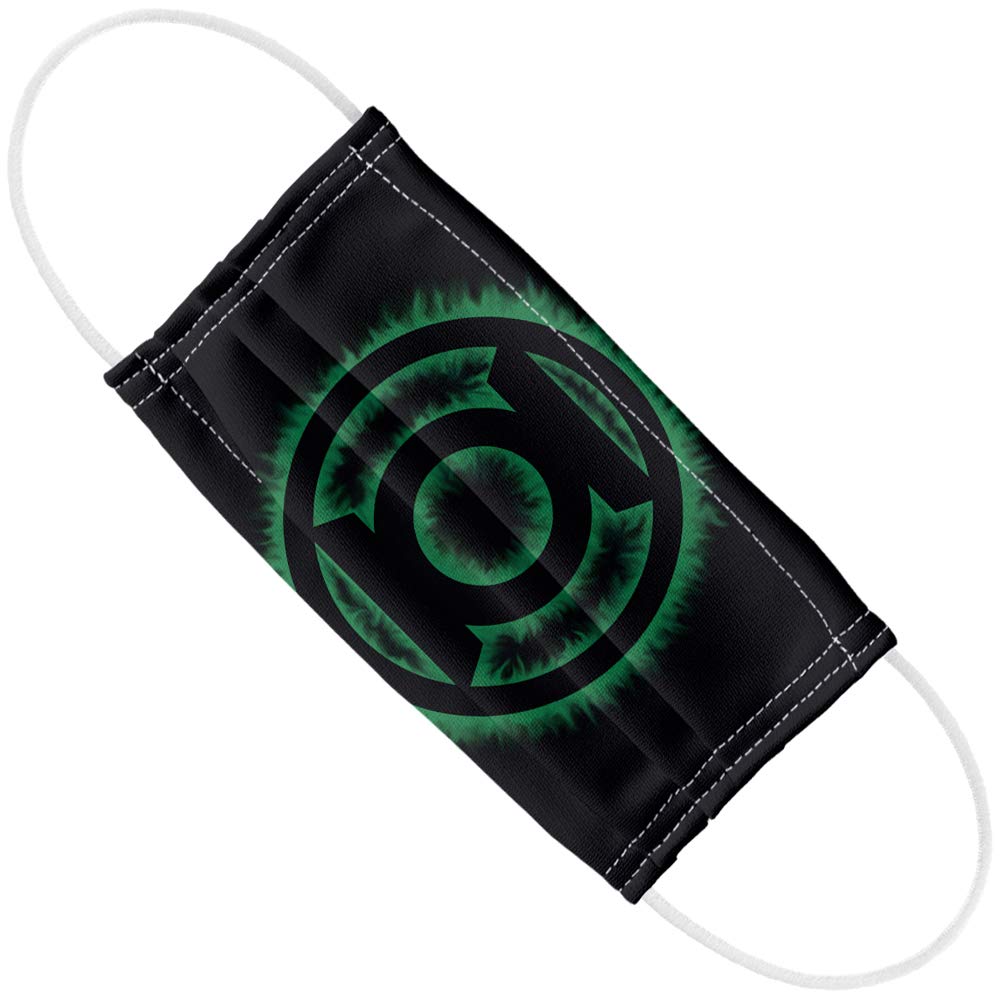 Popfunk Green Lantern Green Flame Logo 1-Ply Reusable Face Mask Covering with Adjustable Nose Wire, Unisex