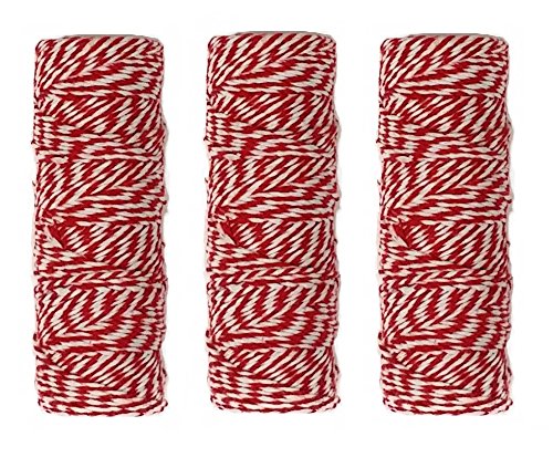 K-Kraft Red Bakers Twine 3 Rolls - 120 feet each - 360 feet total