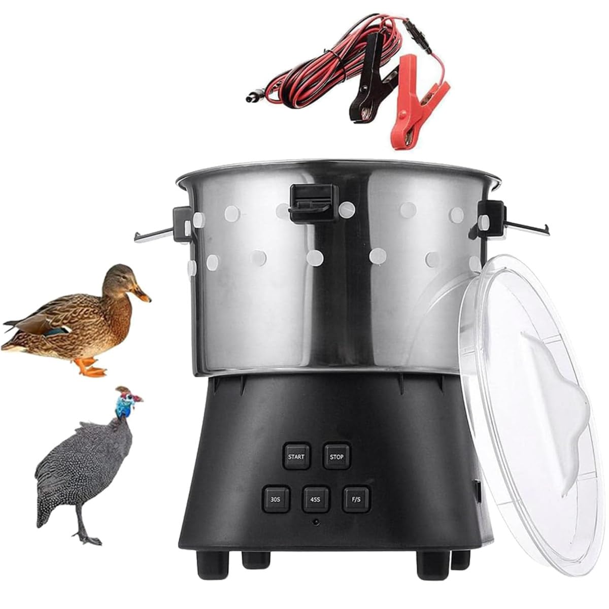 Máquina de extracción de pelo de pollo, máquina de extracción de pelo de pollo de acero inoxidable, máquina de extracción de pelo para eliminar el pelo, adecuado para aves de corral, pollos y patos