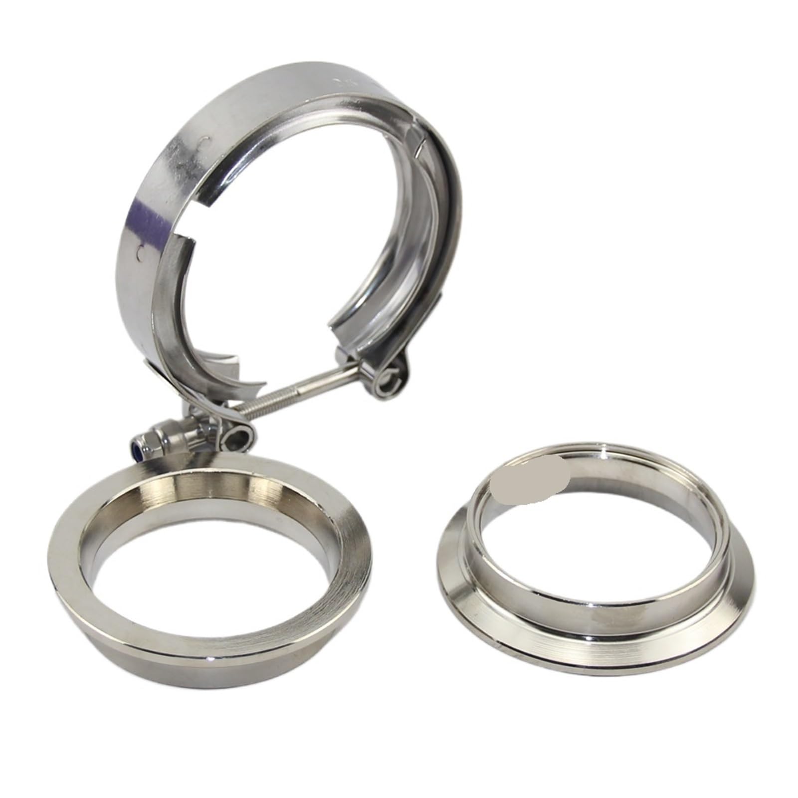 Collier de serrage pour tuyau d'échappement Pince à bande en V 1.5-5 pouces SS 304 dégagement rapide avec Kit de tuyau d'échappement bride mâle femelle(3 Inch)