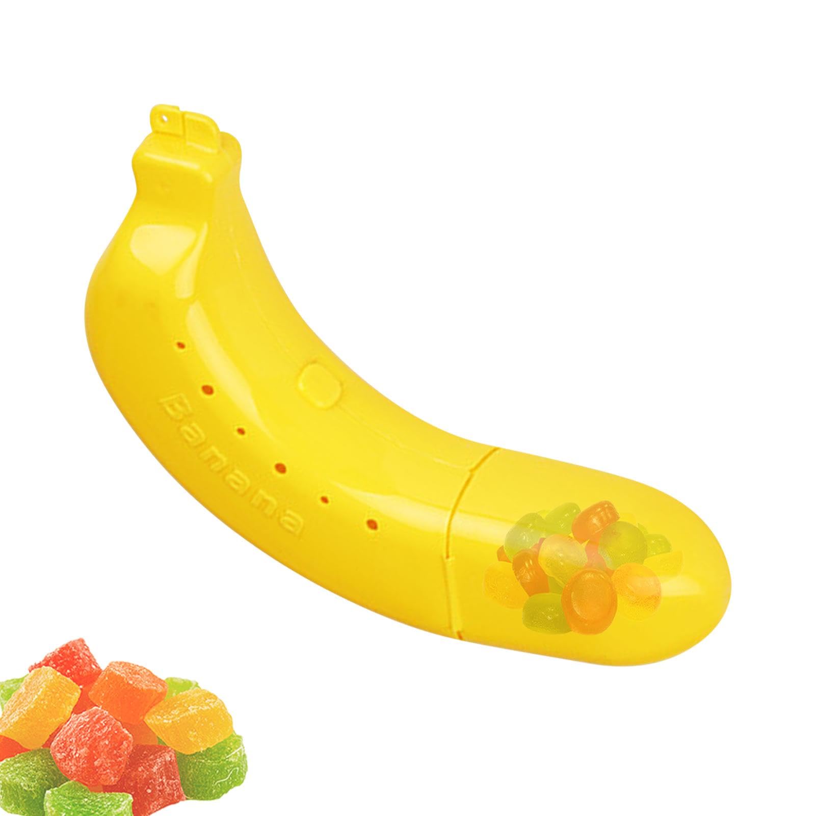 Baoqifong 1 Pieces Banana Case, Banana Guard Holder Cover, Outdoor Banana Keeper, Banana Cover Containers, Big Banana Case, Fruit Protector for Lunch Party Gym Fitness Outdoor Travel