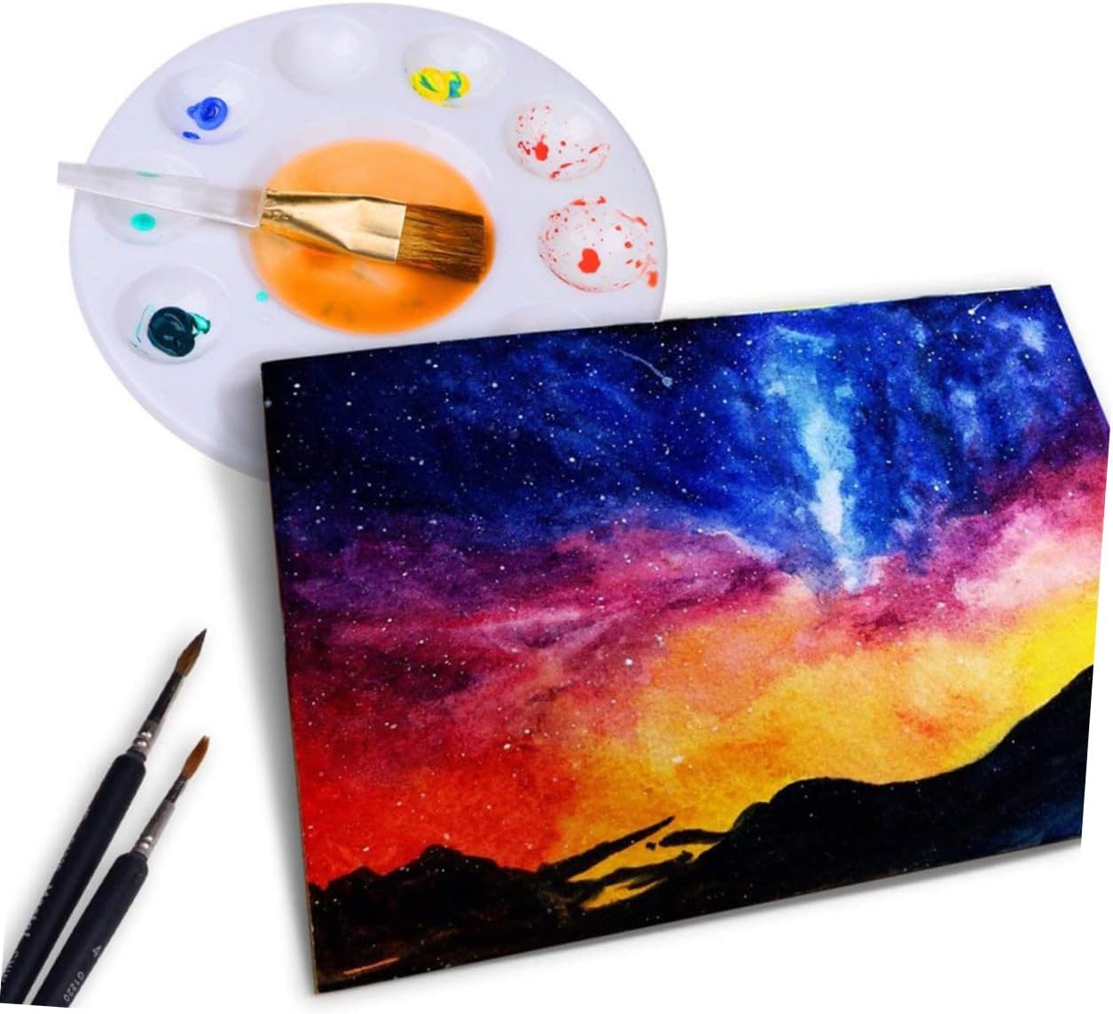 DOITOOL 28pcs Watercolor Painting Palette Wells Sturdy Paint Trays for Artists Students and Boys and Girls