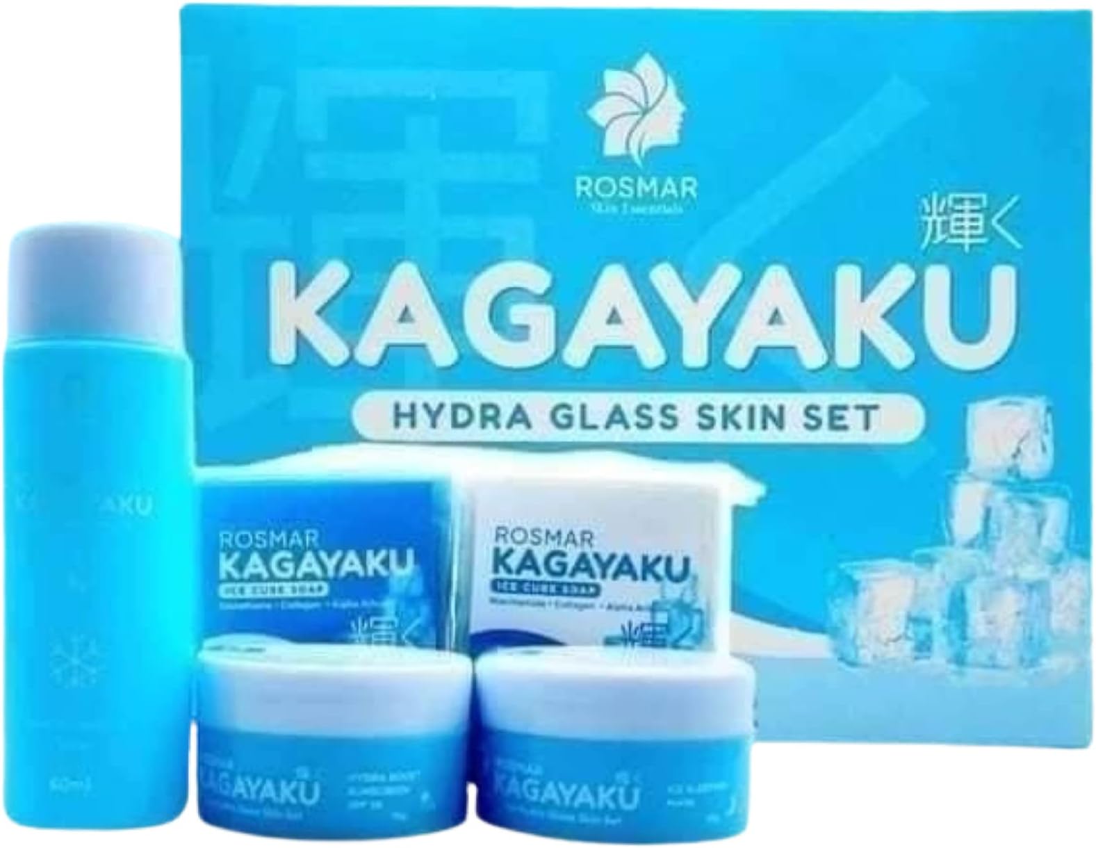 Rosmar Kagayaku Hydra Glass Skin 10X Instant Whitening Set (Maintainance set)