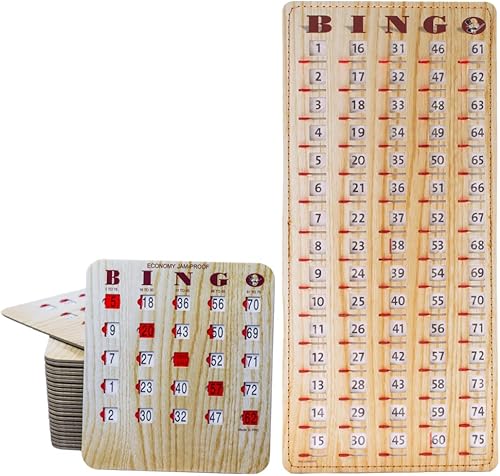 MR CHIPS 25 tarjetas de bingo con ventanas deslizantes y tablero maestro
