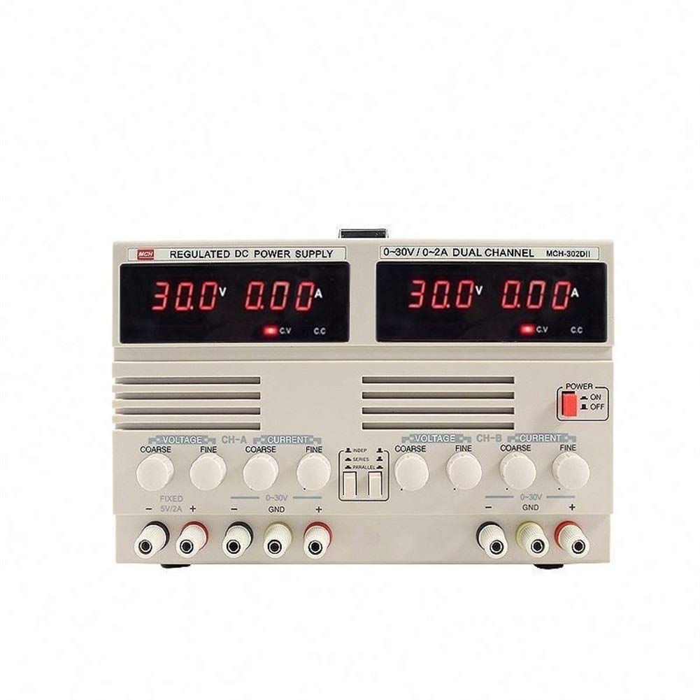 Fuente de alimentación estabilizada de CC ajustable MCH-302D-II Amperímetro lineal Reparación de teléfono móvil Pantalla digital Para laboratorios y escuelas(220v)