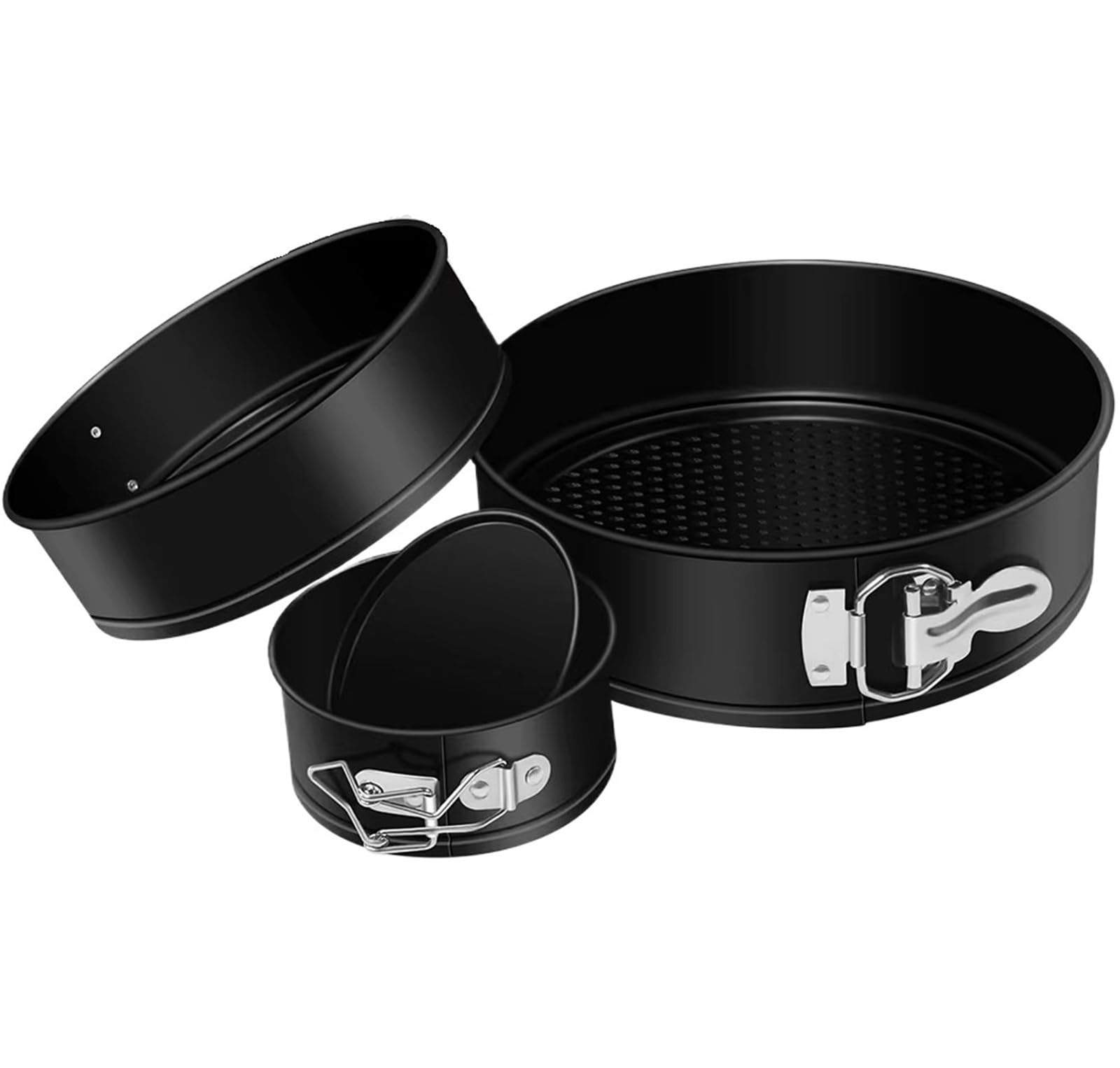 Tortiere Springform rotonde antiaderenti da 3 pezzi
