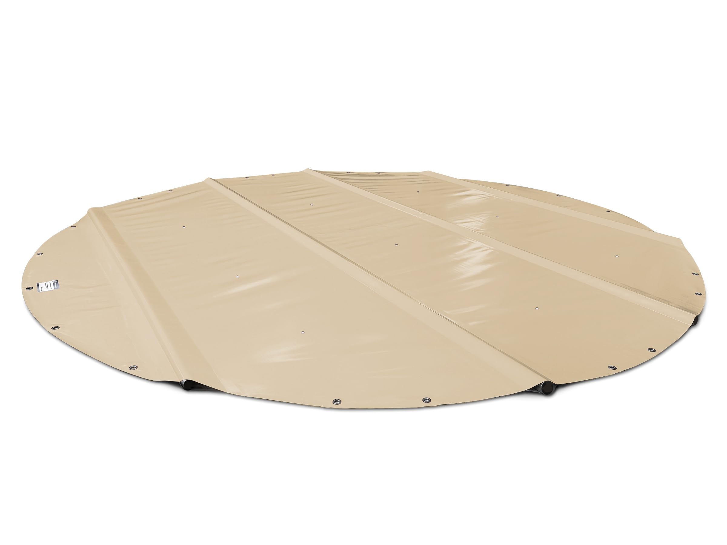 ANKO PLANEN Pokrywa basenu, okrągła pokrywa – wysoki poziom bezpieczeństwa samochodowej PVC 680 g/m² – bez stelaża (średnica plandeki: 300 cm, Beż)