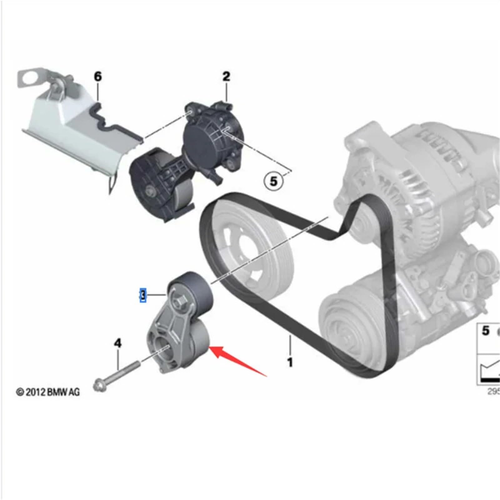 Rolka napinacza łańcucha pasek rozrządu Pasuje do BMW Pasuje do MINI N13 F20 F21 F30 F35 R55 R56 114i 116i 118i Automatyczny zestaw napinaczy do paska przekładniowego(Black)