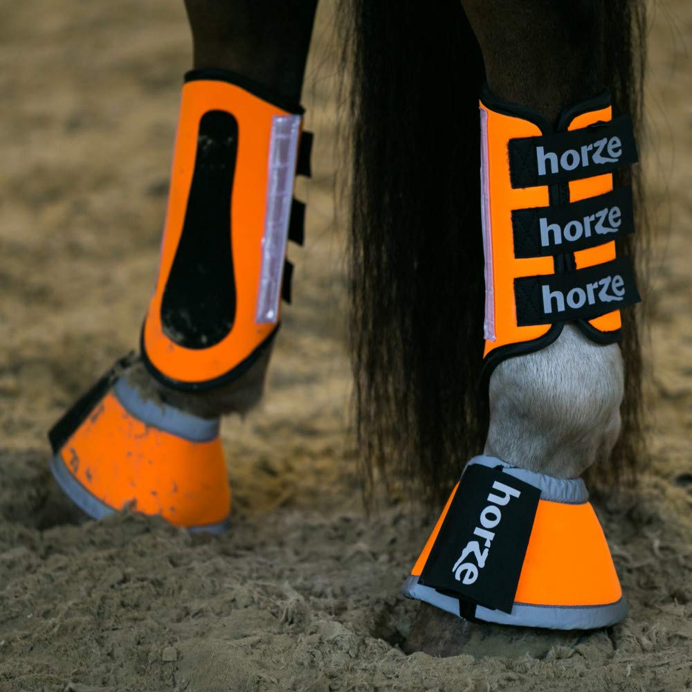 Horze Campana de Caballo de Neopreno Reflectante para Montar en la Noche