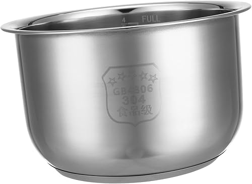 HOLIDYOYO Olla de arrocera interior de 2 l, tanque interior de arroz, acero inoxidable, inserto de olla de arroz, antiadherente, olla de arrocera,