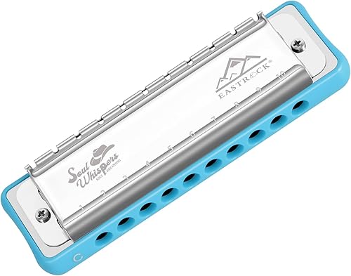 Miniatura 12 de EASTROCK Armónica profesional de 10 agujeros totalmente metálica diatónica, órgano de boca para adultos, clave de C para principiantes y estudiantes