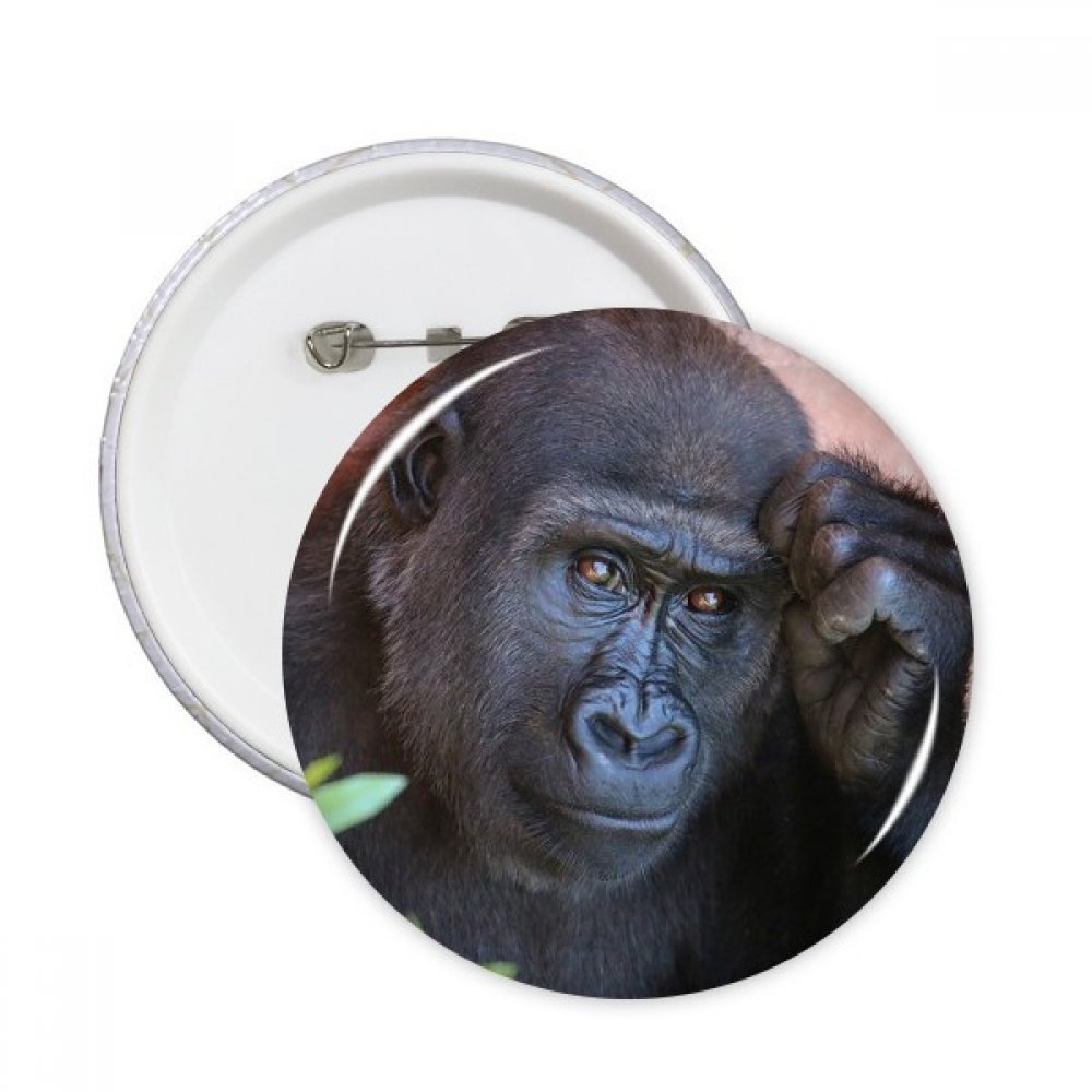 Chimpanzé ronde pins badge XL DIYthinker décoration vêtements - 3