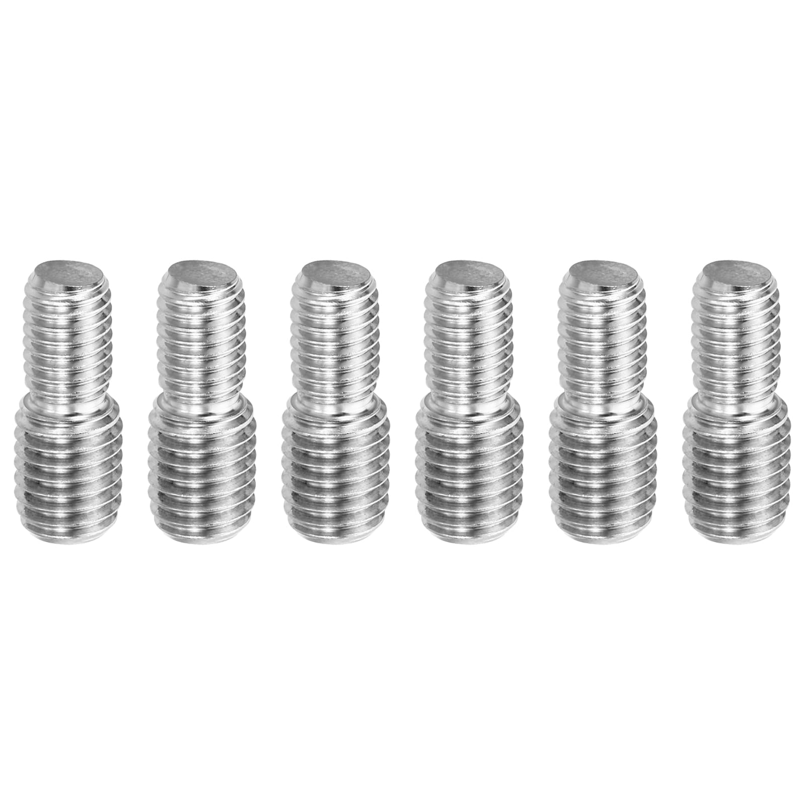 PATIKIL M10x15 to M12x15 Double End Threaded Stud Screw Bolt