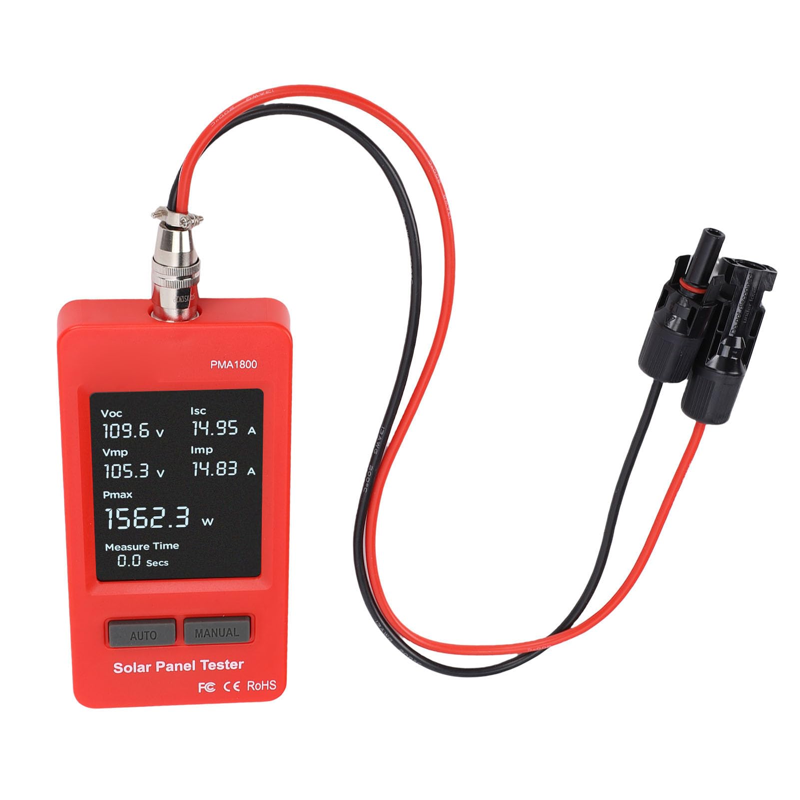 Multimetro Fotovoltaico MPPT Tester Multifunzionale per Pannelli Solari, Display LCD Tester per Pannelli Solari per Produttori, Utenti ABSPower 5-1800W