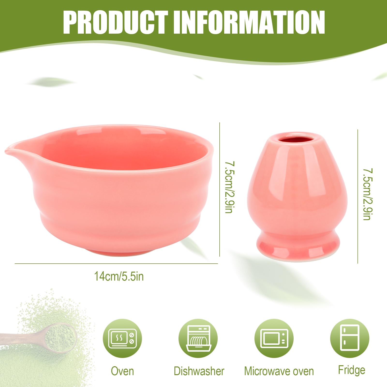 Miska do matcha z wylewką, różowa miska Matcha, tradycyjna porcelanowa filiżanka matcha, 560 ml dla miłośników herbaty, matcha latte początkujący