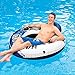 Intex River Run II Inflatable Double Rider Inntertube with Built-in Cooler and Cupholders with River Run I Single Floating Water Rafts (2 Pack)