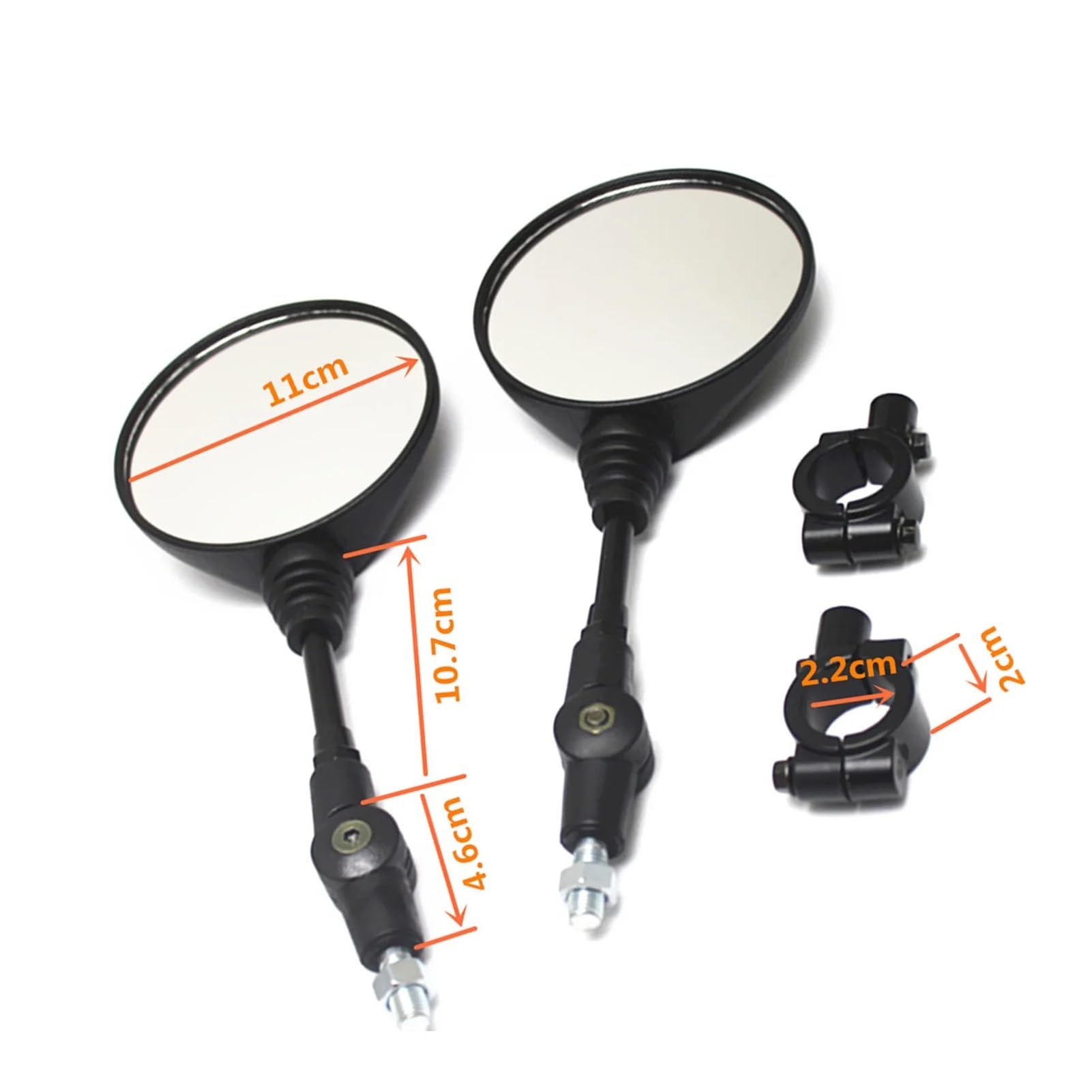 pour Ho&NDA pour Suz&uki pour Kawa&saki Moto Scooter Guidon Pliable Forme Ronde Rétroviseur Latéral Base Modifiée Rétroviseur Moto