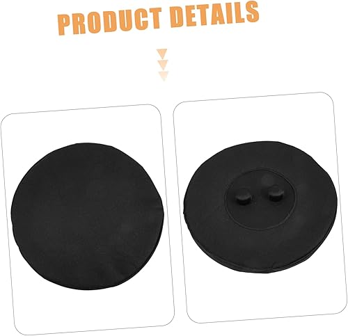 Miniatura 6 de HOMSFOU Cojín de asiento para silla al aire libre, taburete plegable portátil, cojines de silla redondos, taburete retráctil, taburete plegable