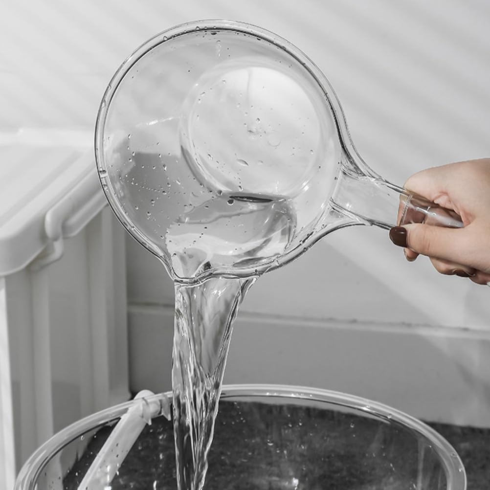1 Zestaw przezroczystych wiader na wodę do kąpieli: Zestaw plastikowych wiader o dużej pojemności do łazienki z umywalką i szufelką do mycia i sprzątania domu