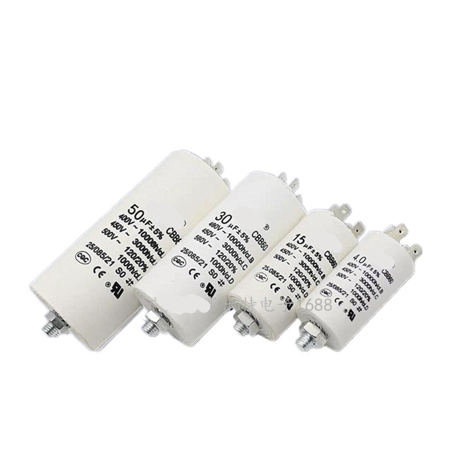 1 pz CBB60 Condensatore di Avviamento 450 V Doppio Inserto Elettrico di Ricambio Condensatori di Funzionamento del Motore con viti for La Pompa 'acqua del Compressore D'aria(6uF)