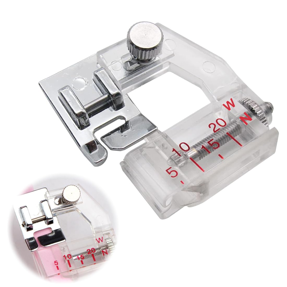 Piedino Bordatore Per Macchina Da Cucire - Regolabile 5-20 Mm