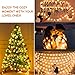MOICO Globe String Lights for Bedroom, 43ft 100 LED 8 Modes Plug in Decorative Lights, Waterproof Fairy String Lights for Patio, Indoor, Outdoor, Christmas, Wedding, Party, Connectable, Warm White