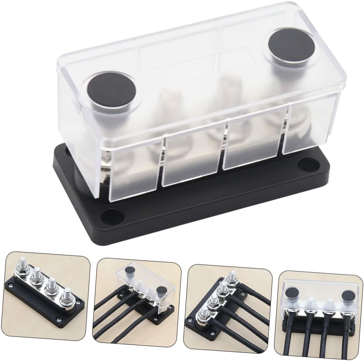 300a Power Distribution Block Battery Terminal Heavy Duty Busbar for Automotive Rv and Boat Wiring Durable Terminal Block for Efficient Power Distribution