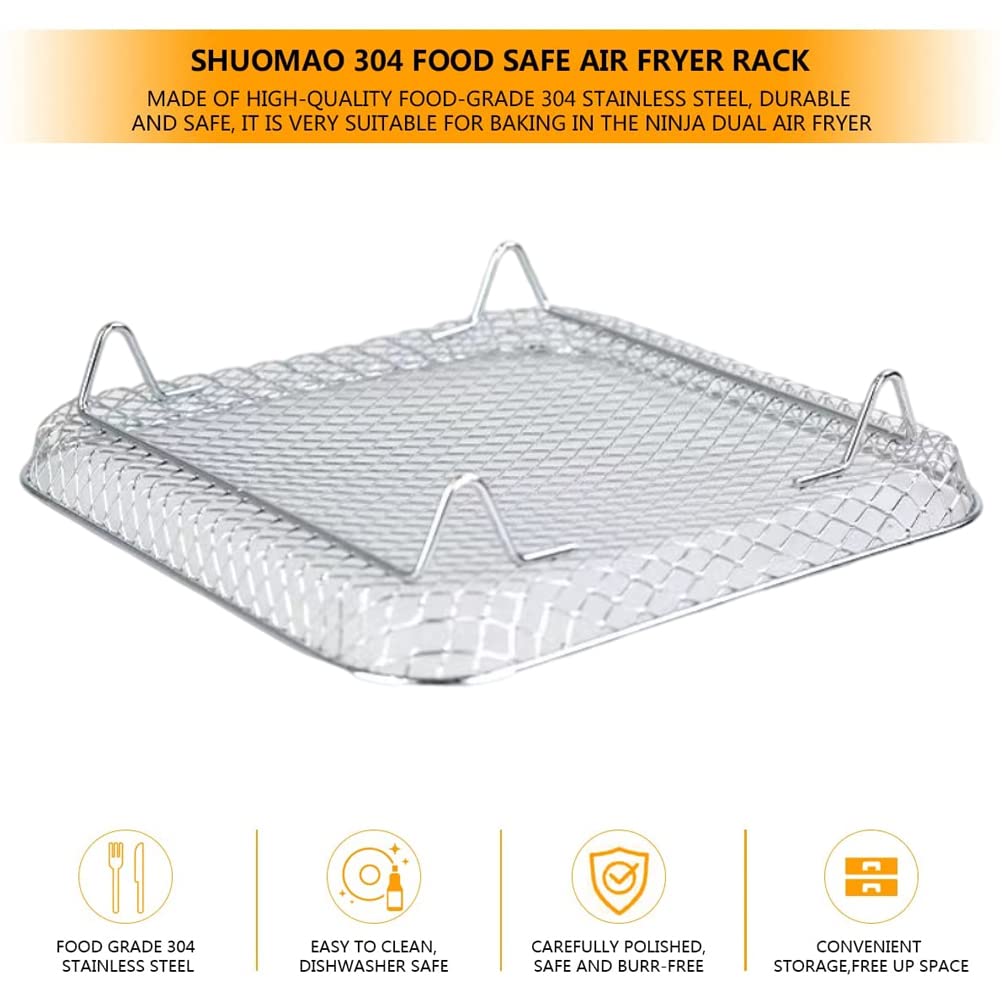 Supporto Disidratatore Acciaio Inox per Friggitrice Aria Foodi 8L, 3 Pezzi