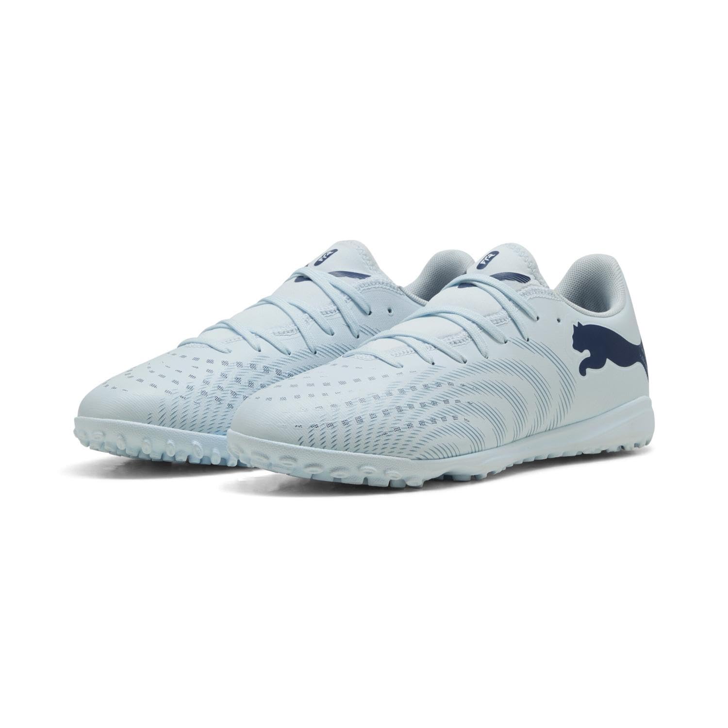 PUMA Unisex Future 9 Play Turf Football Boots, ICY Blue-Blue Jewel, 4.5 UK