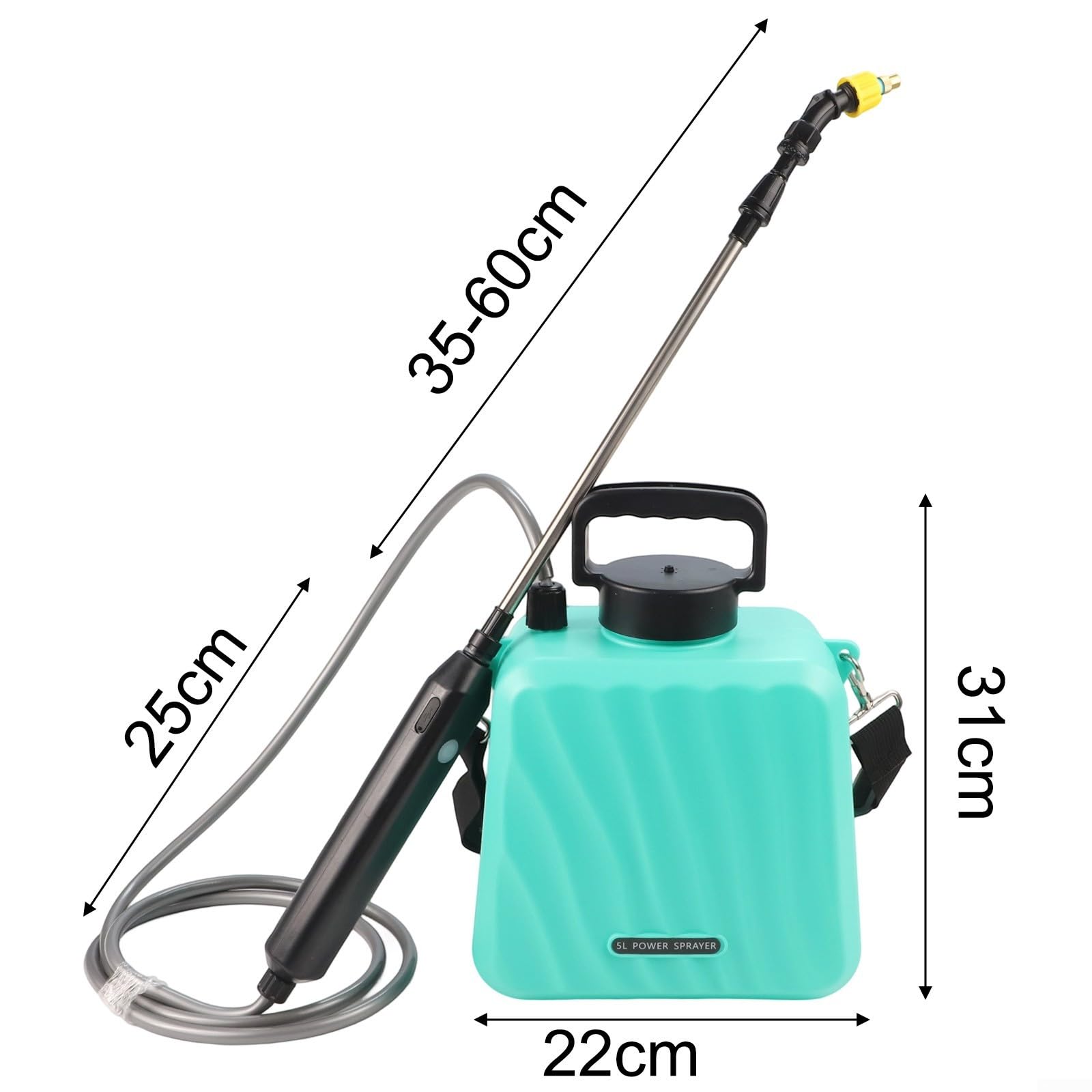 Pulvérisateur Jardin 5L ABS Léger avec Sangle(Blue)
