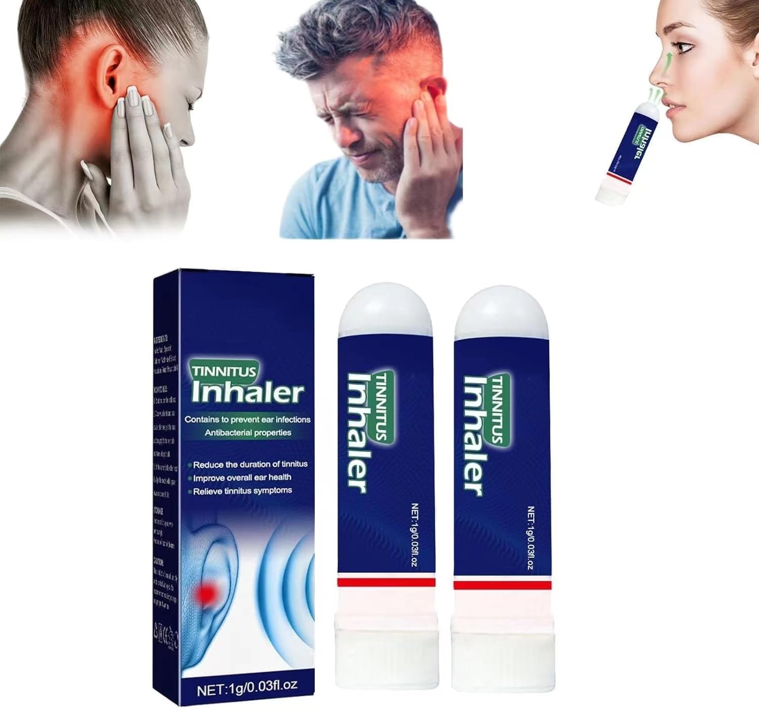 Echo Ease Tinnitus Inhaler, Tinnitus Relief for Ringing