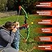 ToyVelt Kids Bow and Arrow Set - Light-Up Archery Set with 6 Suction Arrows, Target and Quiver - Outdoor and Indoor Toy for Boys and Girls Ages 4-12 (Green)