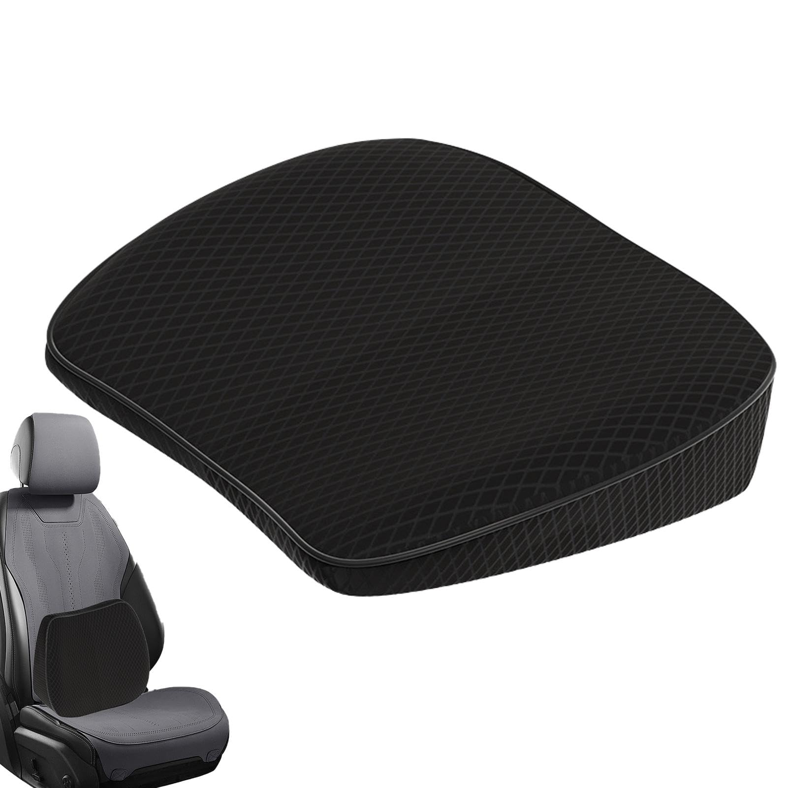 Cuscino per auto per altezza – Cuscino ergonomico a cuneo, cuscino per sedile auto portatile, cuscino per sedile spesso traspirante, comodo accessorio per auto per la guida