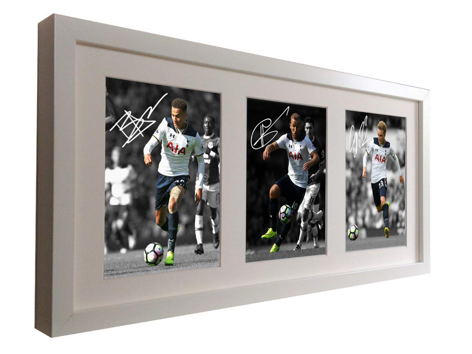 Signed Black Soccer Christian Eriksen Tottenham Hotspur Spurs Autographed Photo Photographed Picture Frame A4 12x8 Football Gift