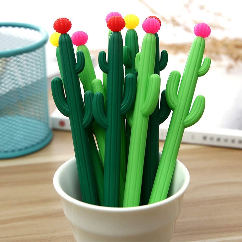 Leaf & cici-30 cactus shaped roller pens, cactus gel ink pens, writing pens, office supplies, school supplies, household supplies, etc