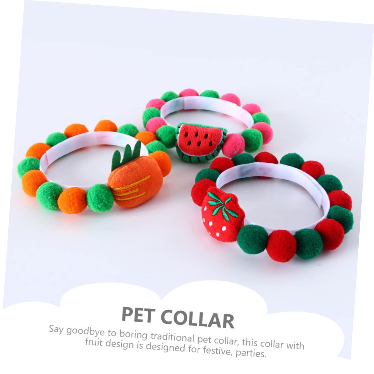 20pezzi Collare Decorativo Per Gattini Stile Fruttato Design Carino Per Feste Collare e Confortevole Per Animali Domestici Accessorio Adorabile Per Gatti e Cuccioli