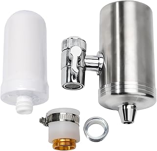 Edelstahl-Wasserhahn-Wasserfilter mit Keramikkartusche eingebaut Sand für Küchenarmatur reines Trinkwasser-Filtrationssystem Ersatz (B)