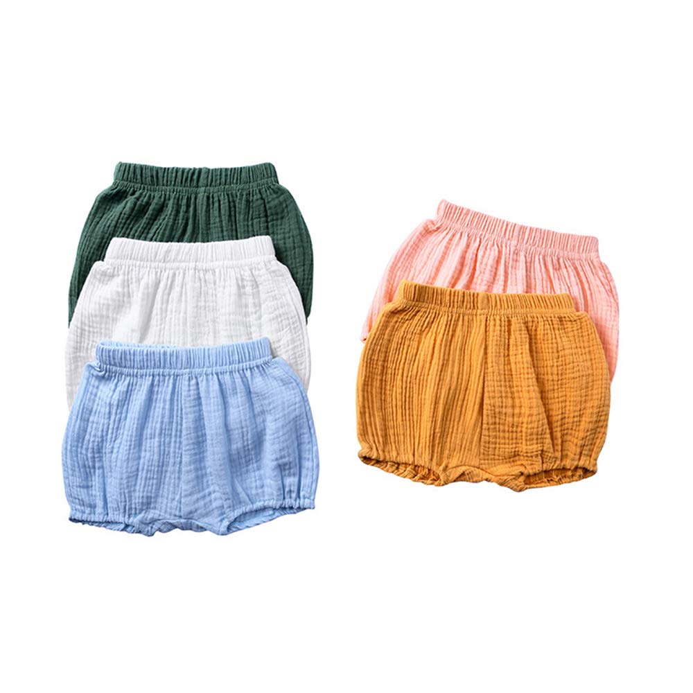 Short Bébé Fille Garçons Eté Briefs Bloomers Couvre-Couche Pantalon Court Taille Haute Casual Mignon Baptême Enfant Chic Mode Nappy Culotte Printemps Harem Pantalon Anti-moustiques