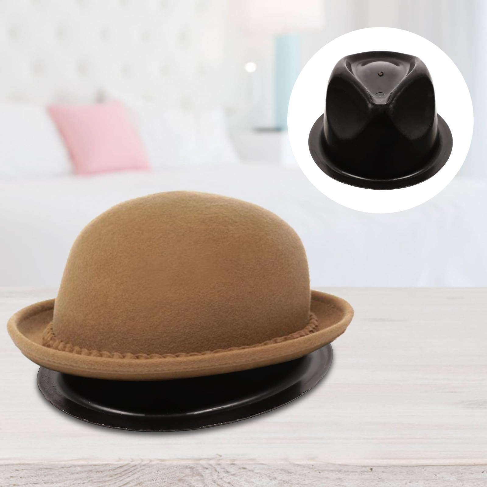 SUPVOX Porte-chapeaux en Pvc Rigide 10 Pièces, Support de Rangement pour Casquettes et Chapeaux Ronds, Taille 57 Cm, Compact et Léger, pour Maison, Chapellerie et Voyage