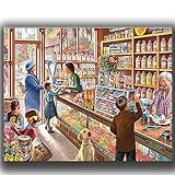Diamond Painting Magasin de bonbons,5D DIY Broderie Diamant Painting Kits,Adultes Enfants Diamant Peinture Strass Point De Croix Diamant Arts Craft pour la Décoration Salon Chambre Murale 40x40cm