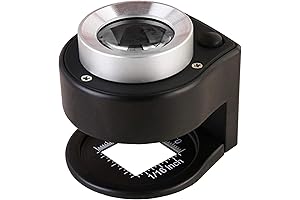 30X Loupe Magnifier with 6 Light - Illuminating Magnifying Glass for Professional Detail Inspection