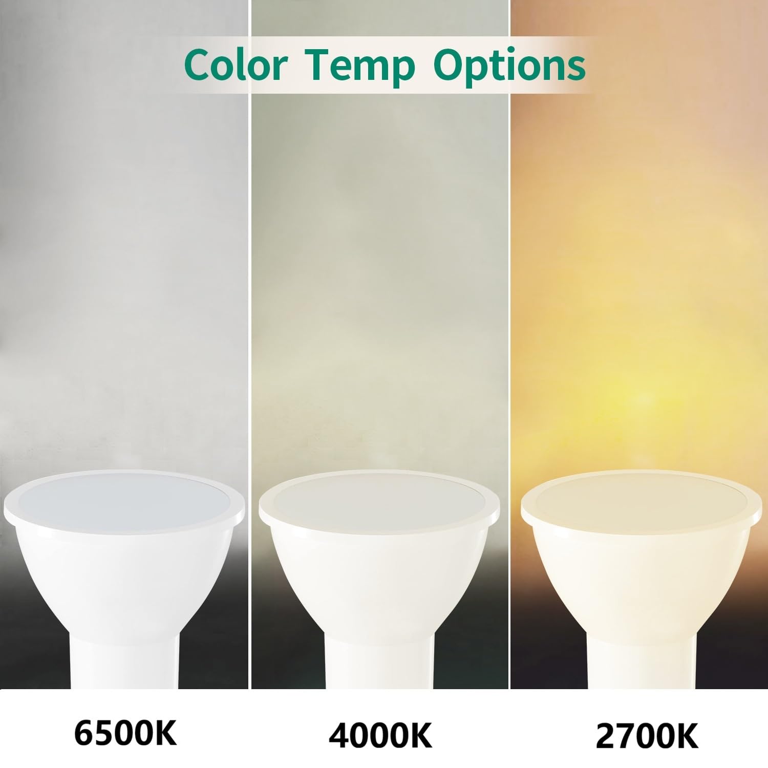 Gu10 230v bombillas LED, haz de inundación de 100°, 2700k blanco cálido 4000k 6500k, regulable, sin parpadeo, alta cri 85+, para iluminación de pista (230V-5W 10pcs/luz blanca 6500K)