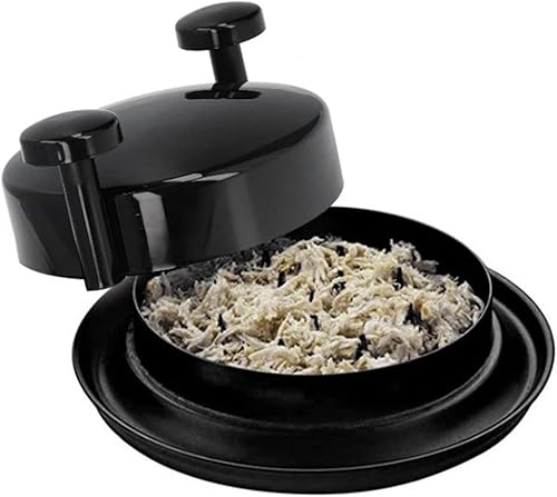 Miniatura 5 de Herramienta de pollo, máquina de trituración de pollo, máquina de trituración manual eficiente con asas para carne molida de cerdo y pollo (negro)
