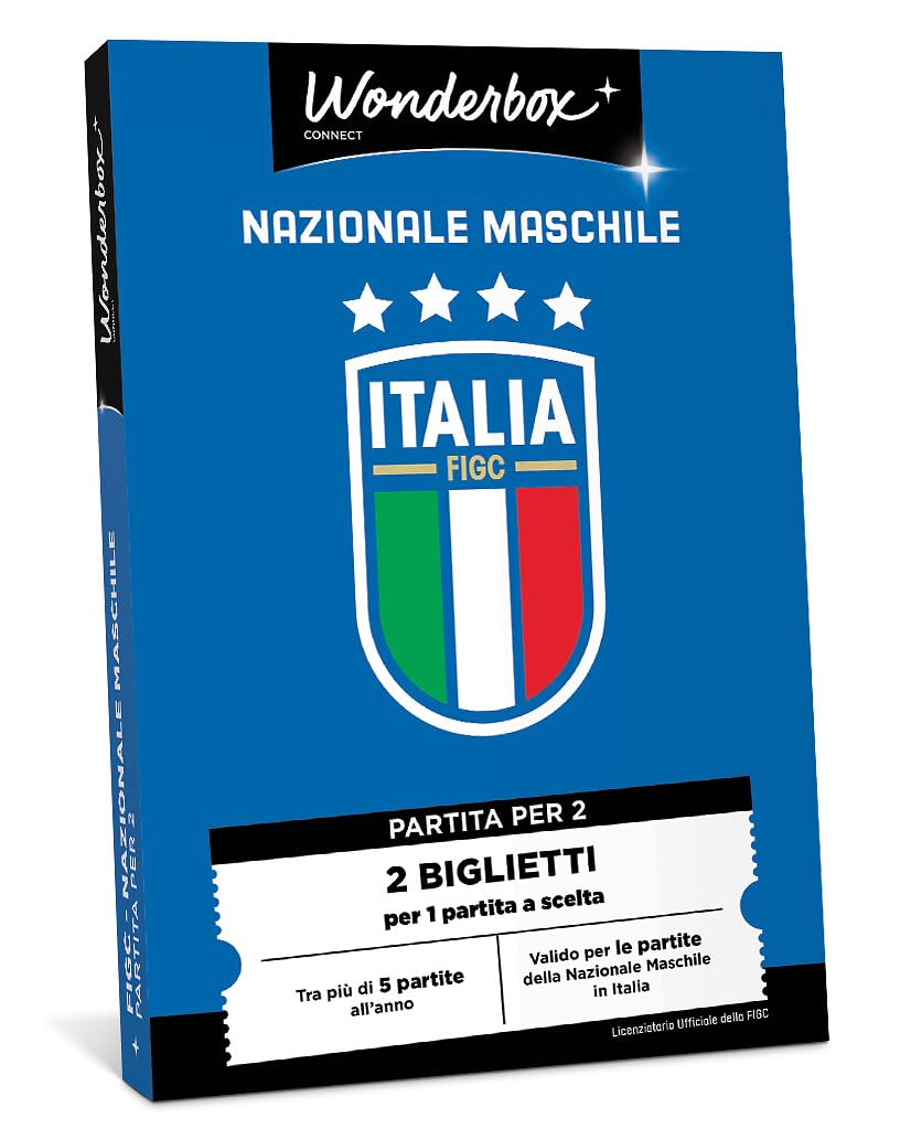 Wonderbox Connect - Cofanetto Regalo - FIGC Classic Nazionale Maschile - 1 Partita - 1 o 2 Biglietti - Valido 27 Mesi